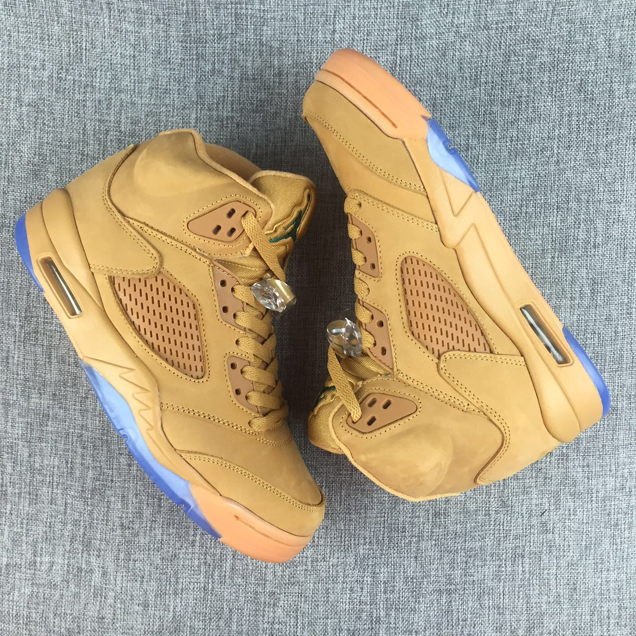 New Air Jordan 5 Wheat Yellow Shoes